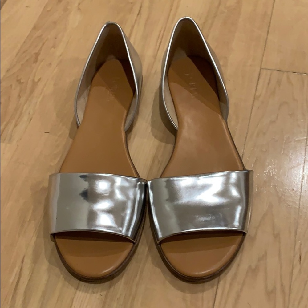 JCrew Factory Metallic flats size 8